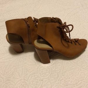 ALDO Torecia-Cognac Brown Lace up Bootie